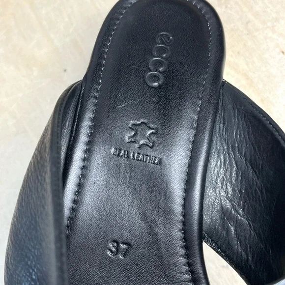 Ecco Touch Plateau Sandals in Black Leather Size 37 - Picture 2 of 16